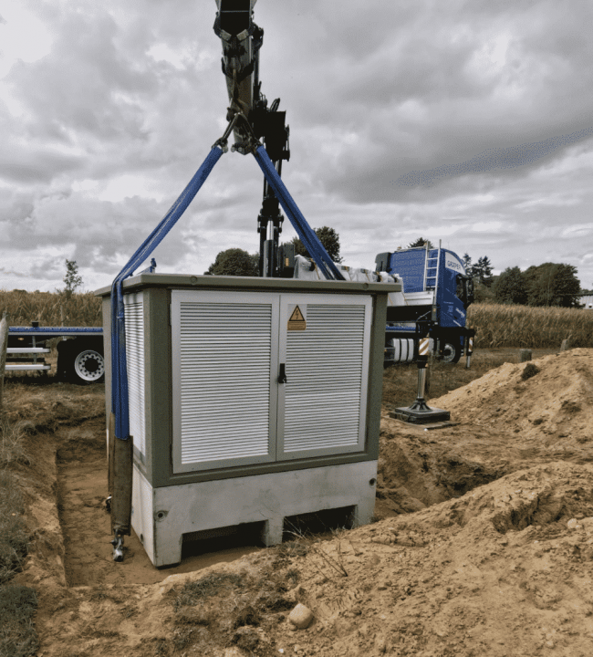 Tiefbauarbeiten Trafostation